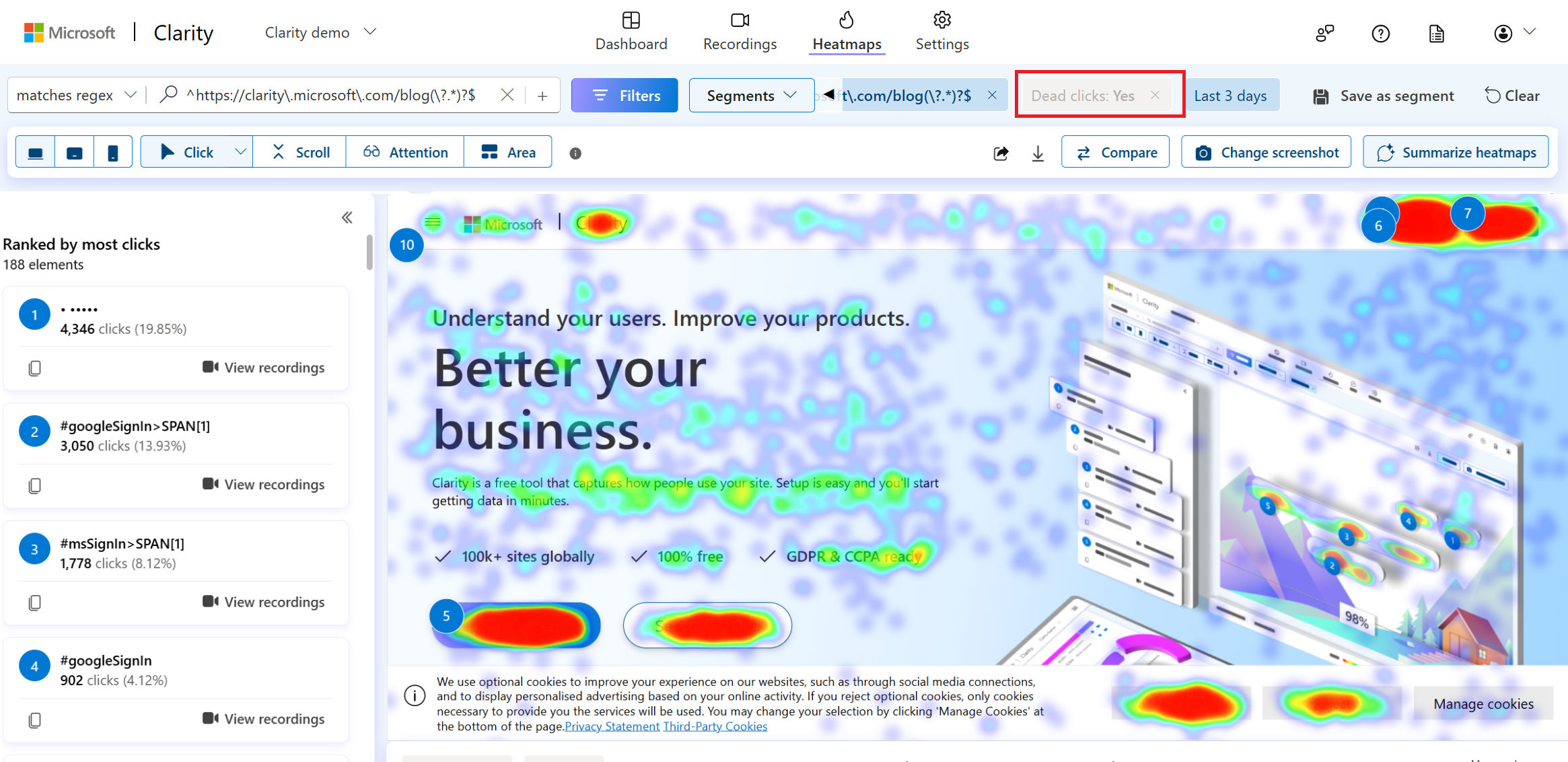 Unsupported filter in a Heatmap.