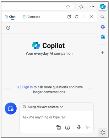 Microsoft Copilot in Microsoft Edge.