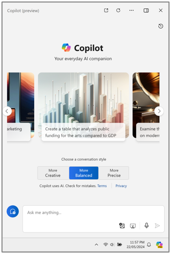 Microsoft Copilot in Windows.