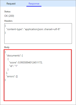 Connector response.