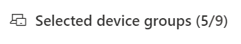Showing selected device groups filter.