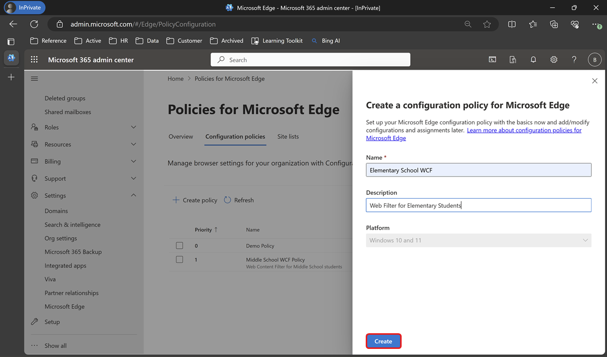 Add name and description for configuration policy.