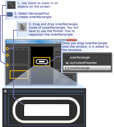 How to create a rectangle inside another rectangle