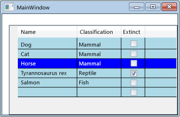 Custom DataGrid Row Style