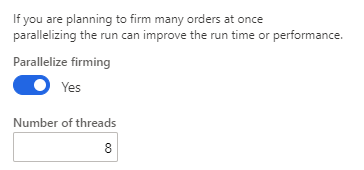 Parallelized firming options