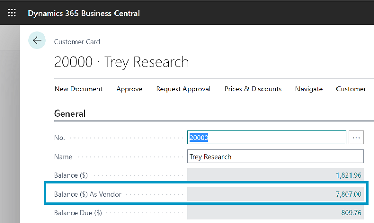 Shows Balance As Vendor field when customer is created as a vendor.