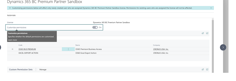 Shows new License Configuration page.