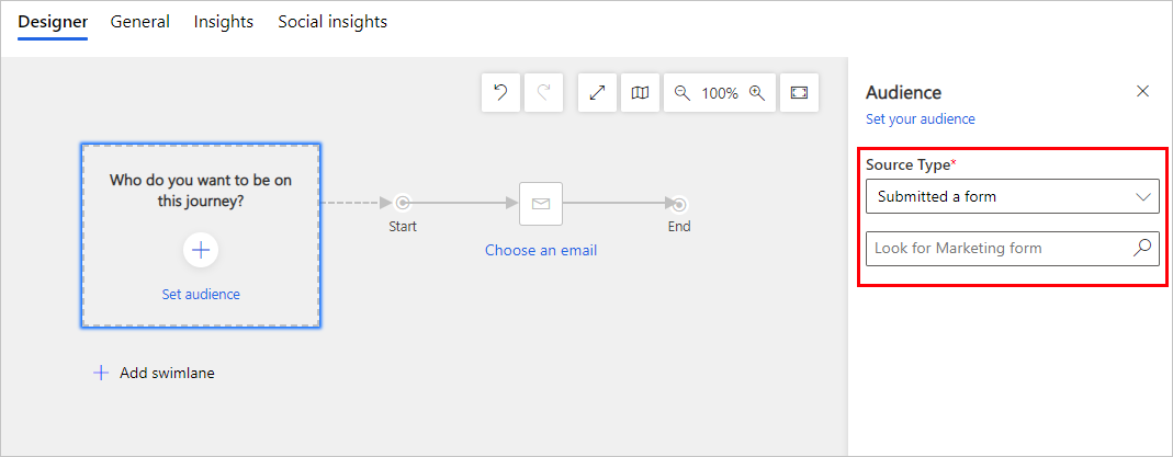 Inbound campaign from a hosted form.