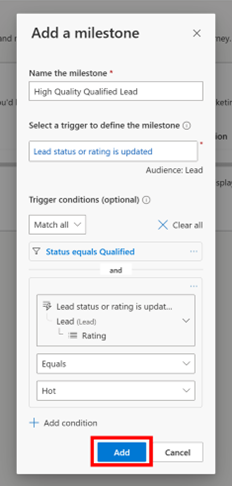 Add milestone using different attributes