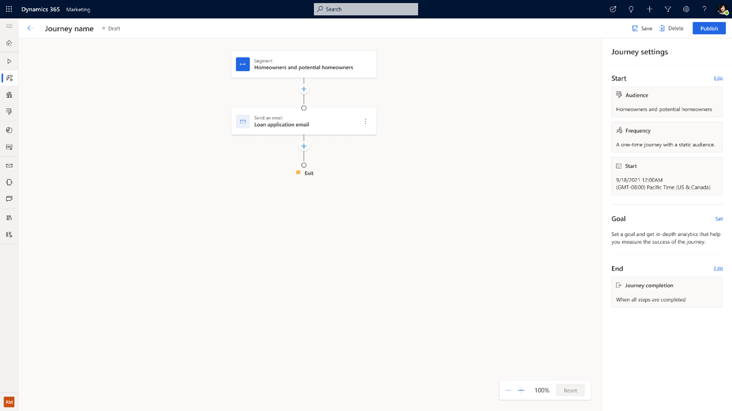 create segment based journey