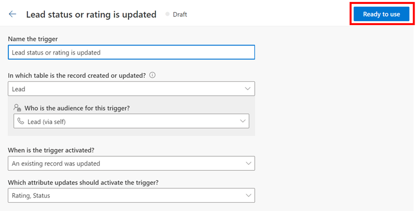 Select different attributes for trigger