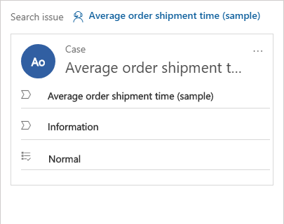 The Case section of the Customer summary page.