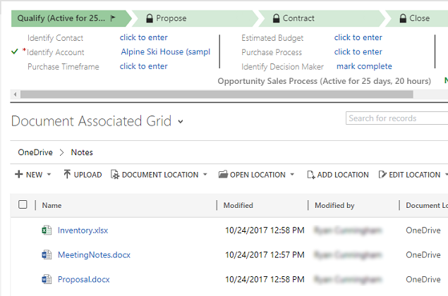 Documents associated grid.