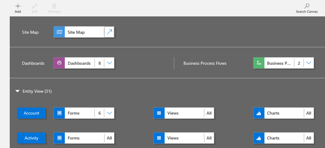 App designer canvas.