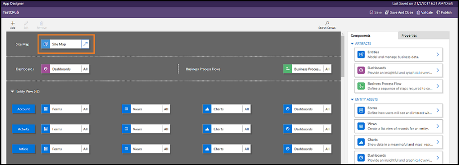 Site map designer.