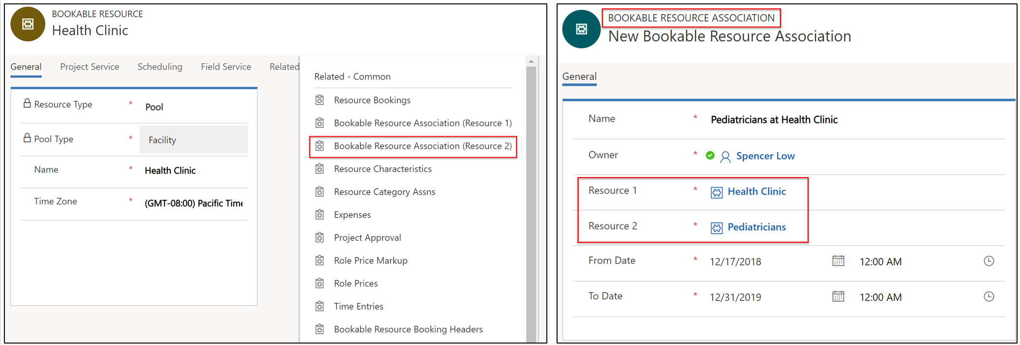 Screenshot of associating the pediatrician pool to the doctor's office/health clinic pediatrician pool.