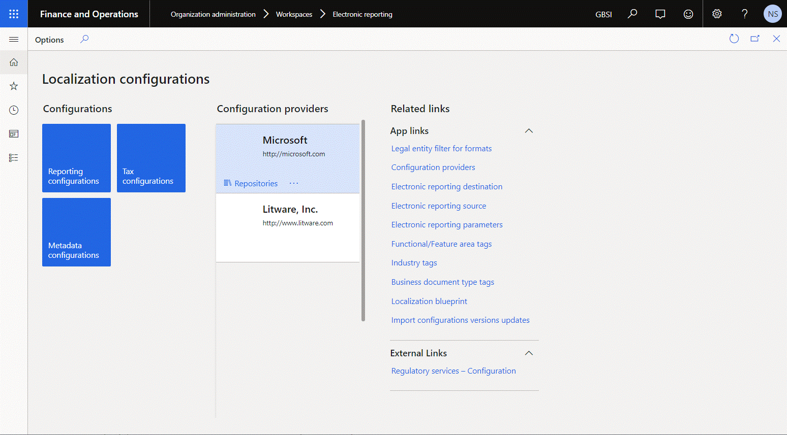 Selecting the existing configuration.