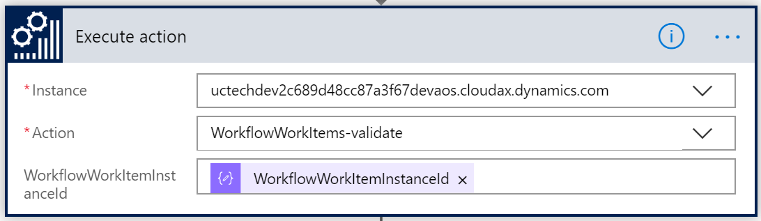 workitem validate action