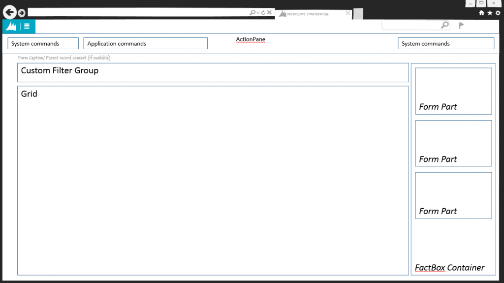 Wireframe: Grid view.