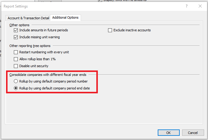 Options report definition period number.