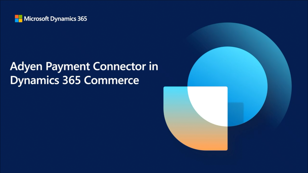 Thumbnail of the title slide for the 'Adyen Payment Connector in Dynamics 365 Commerce' TechTalk presentation.