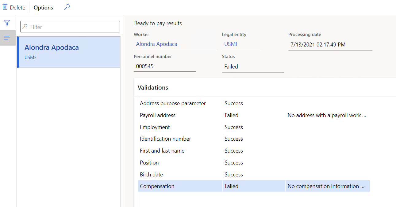 Validate results.