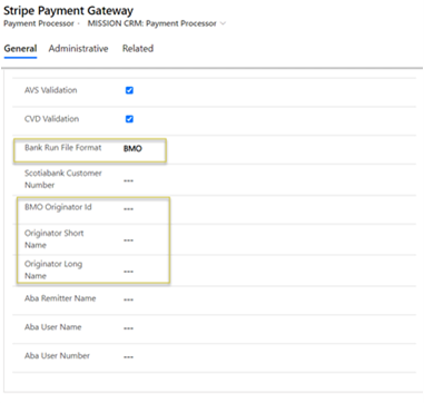 Bank of Montreal payment processor.