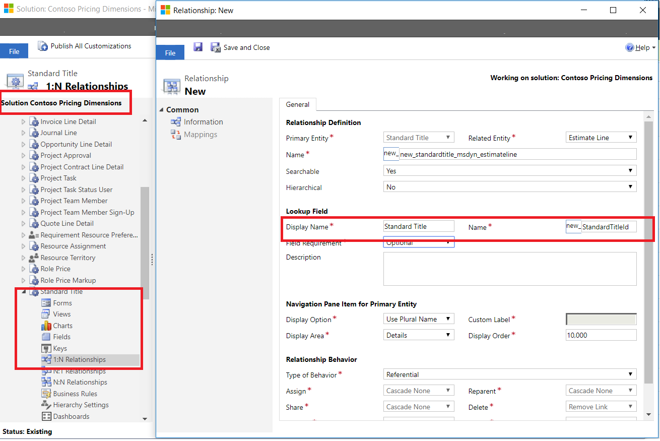 Adding Standard Title as a reference field to Estimate Line.