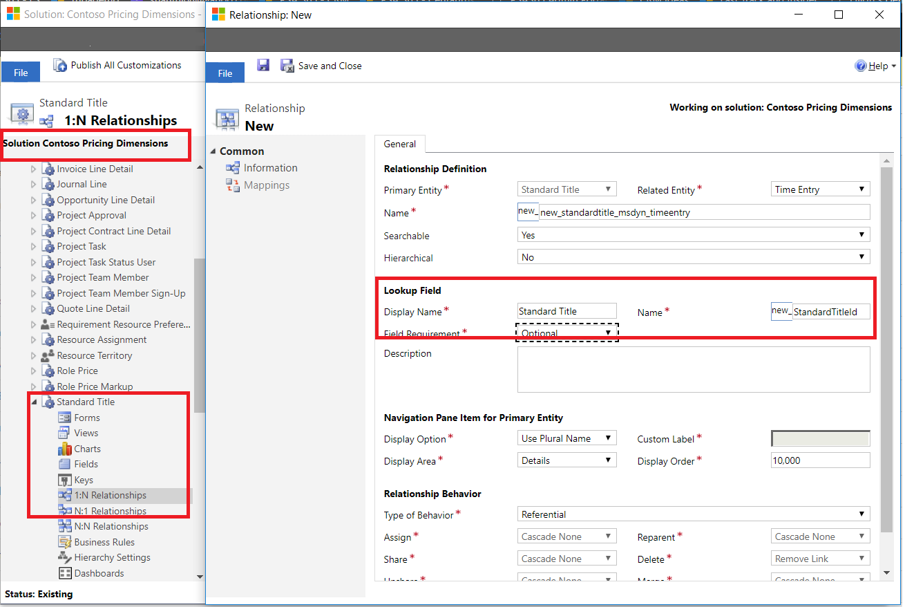 Adding Standard Title as a reference field to Time Entry.