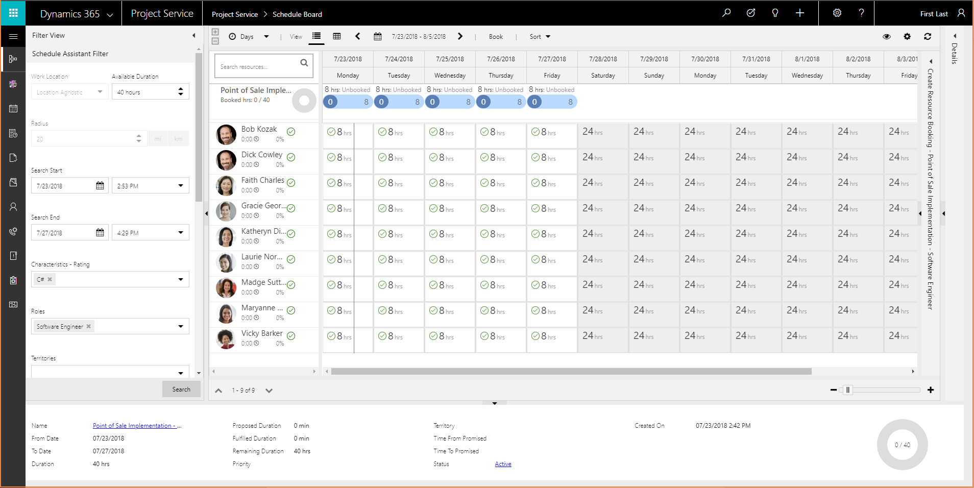 Filter View pane.