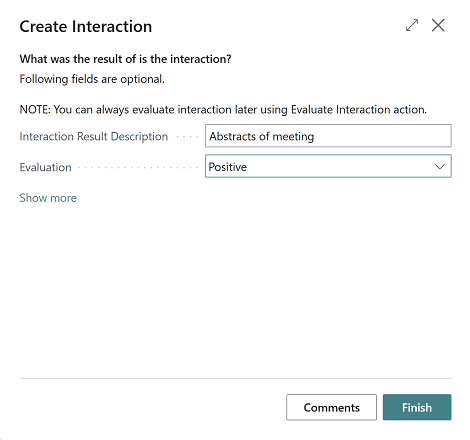 Shows step where you can evaluate the result of the interaction.