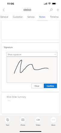 Drawing a signature by hand