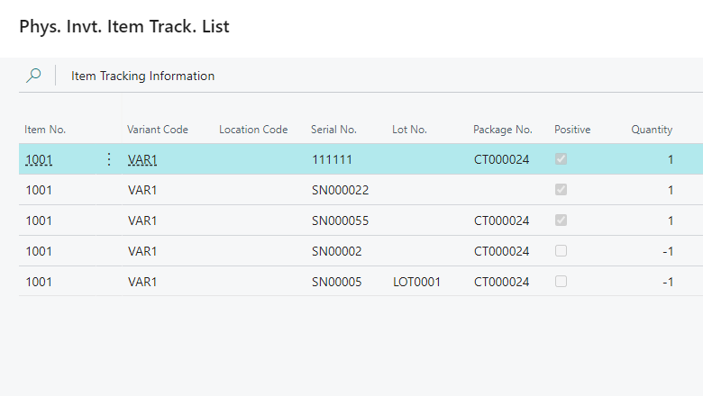 Physical inventory item tracking