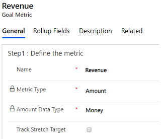 Goal metric form.