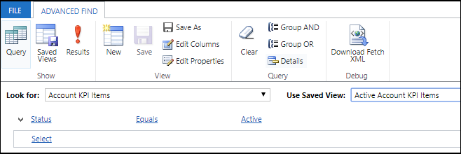 View KPI data