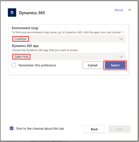 Select environment and app module.