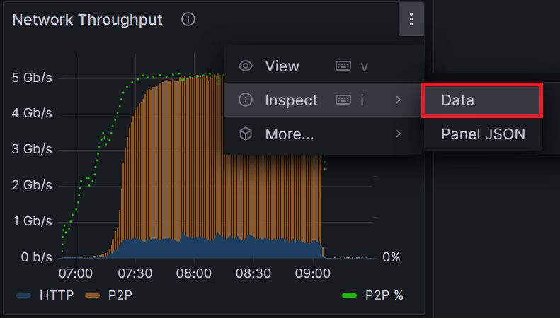 Image of data export process.