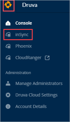 Druva Admin Console