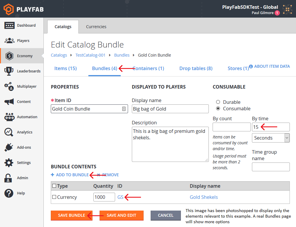 Game Manager - Economy - Edit Catalog Bundle