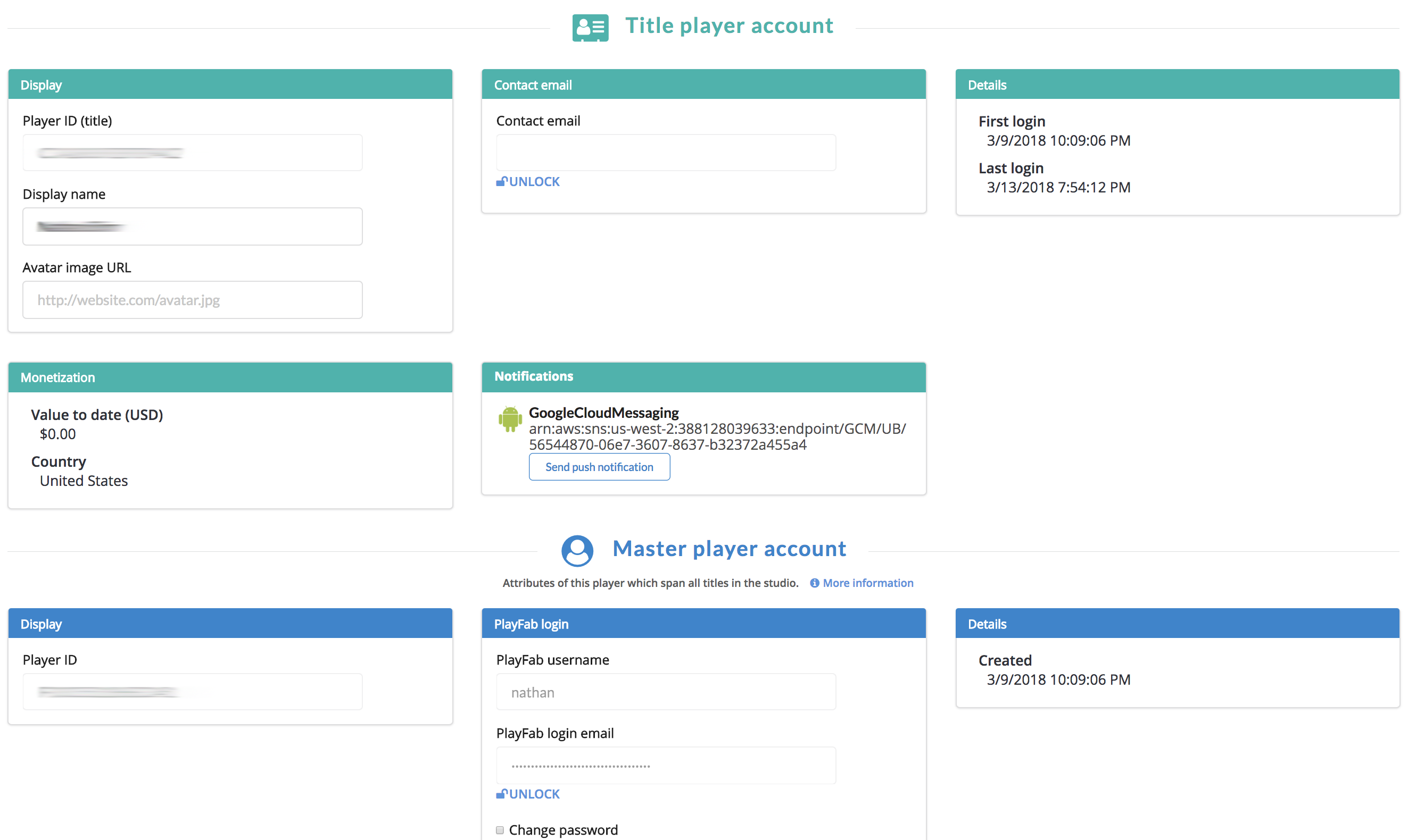 Game Manager - Entities - Player overview