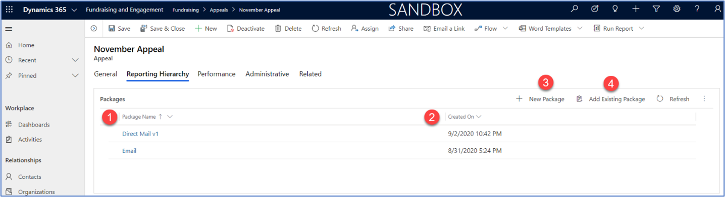 Work with the Reporting hierarchy tab of an appeal record.