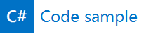 Code sample topic