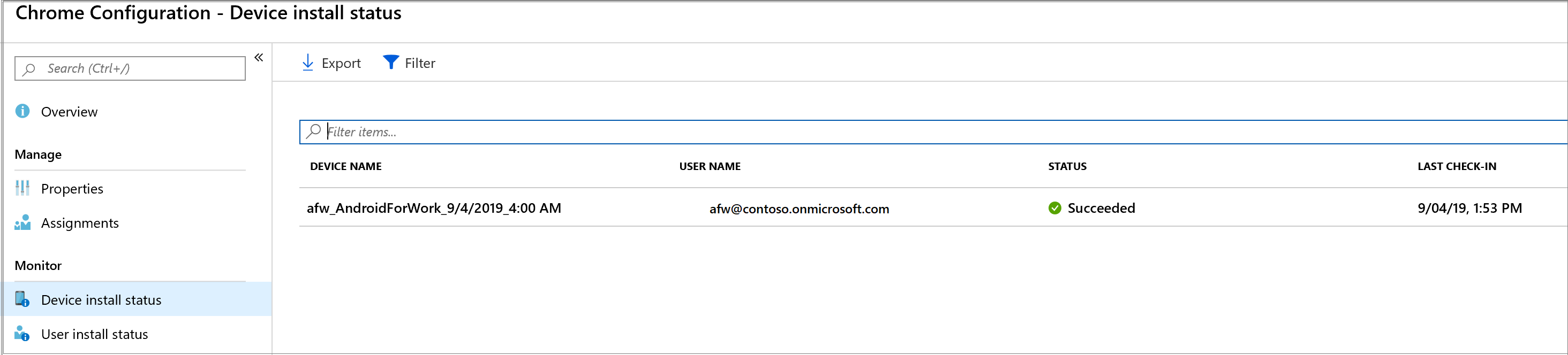 Monitor the policy deployment status