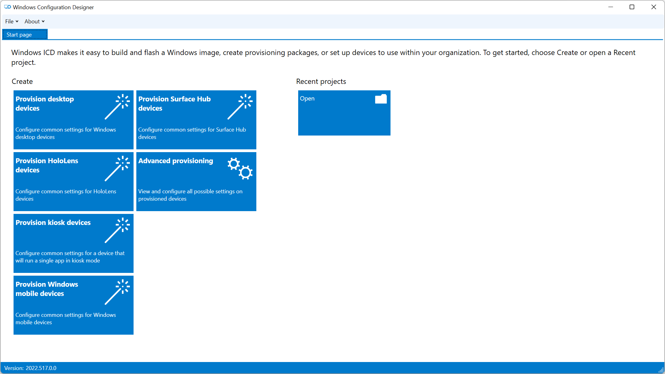 Set up device page in Windows Configuration Designer