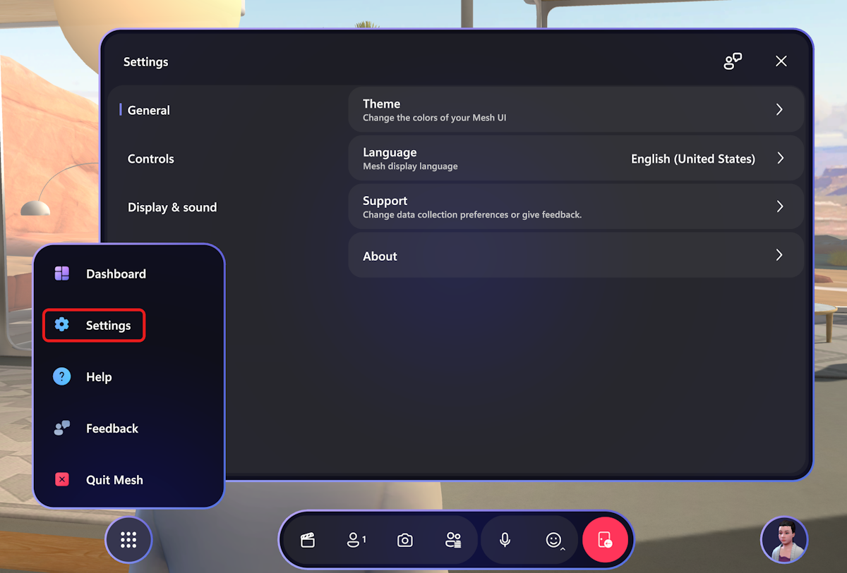 A screenshot of the settings dialog