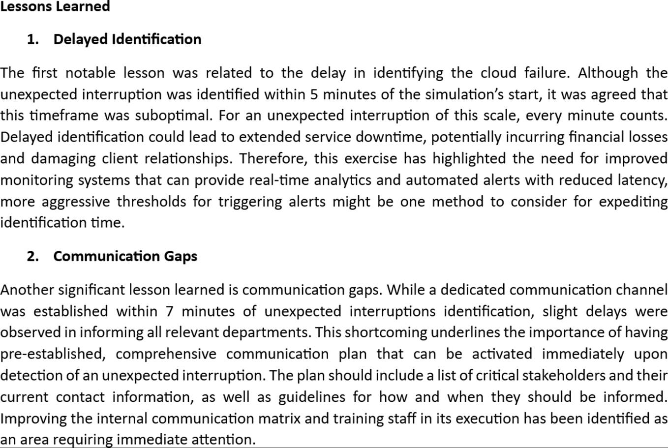 Disaster recovery plan document.