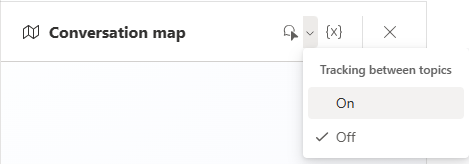Screenshot of the option to track between topics.