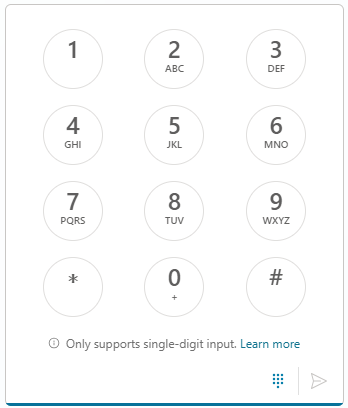 Screenshot of a sample simulated dialpad.