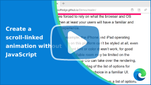 Thumbnail image for video "Create a scroll-linked animation without JavaScript"
