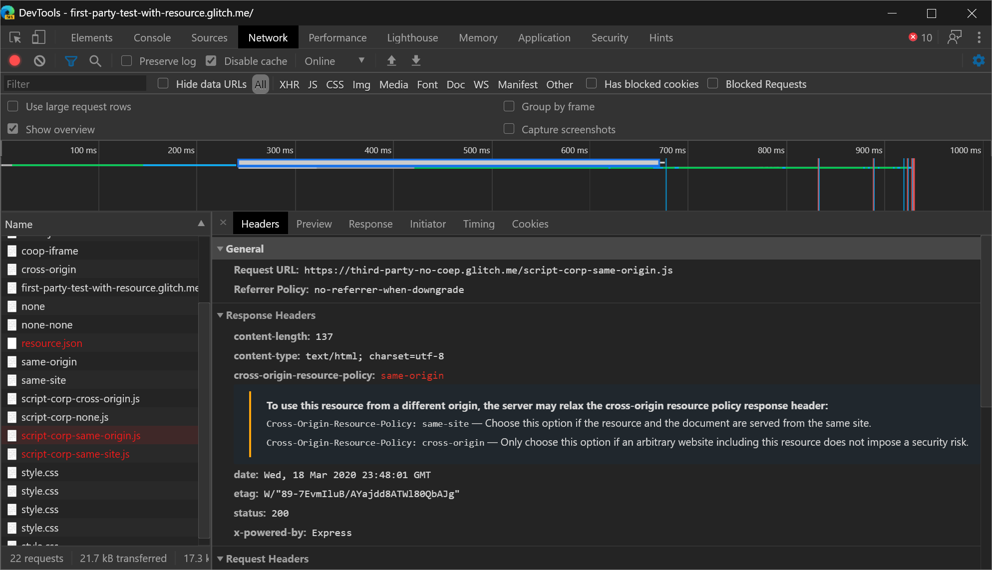 More guidance in the Response Headers section